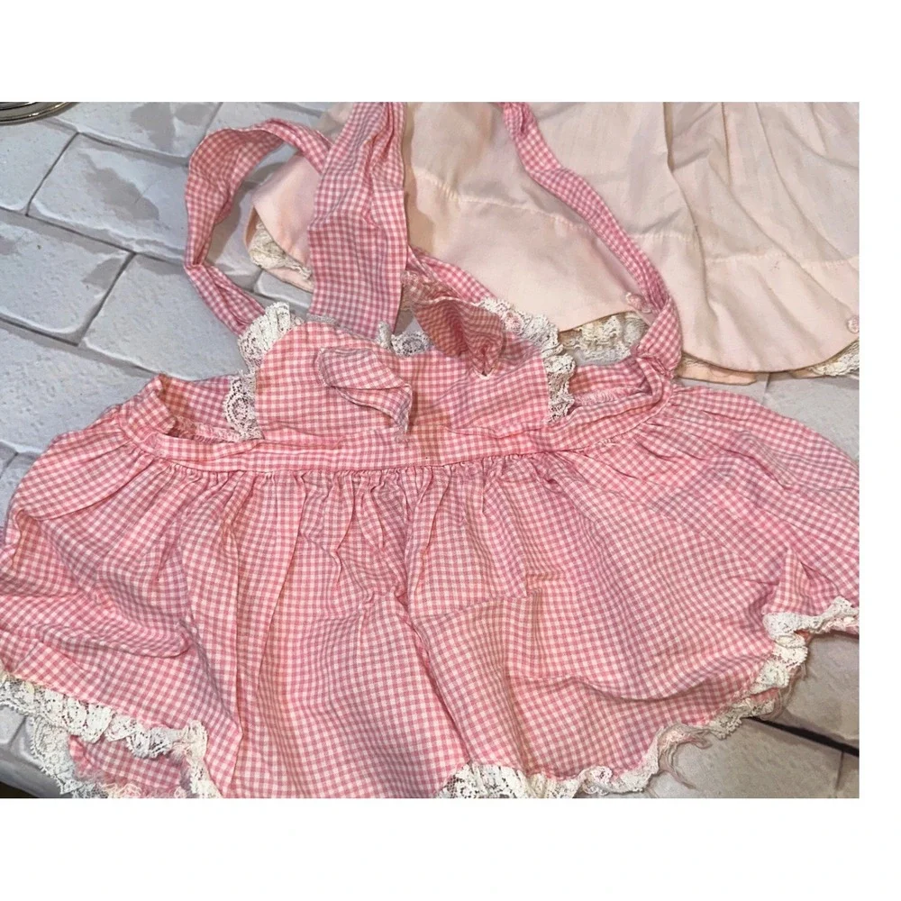Vintage Baby Girl 4pcs Pink Lace Dresses, Jacket, & Bloomers- Wee Winnie & Bryan